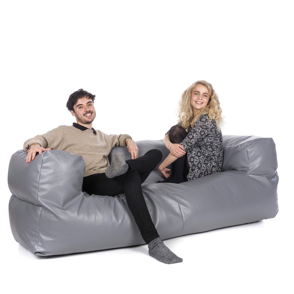 Faux Leather Couch Bean Bag, Faux Leather Couch Cover