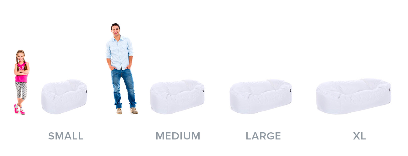 Average bean bag size sale